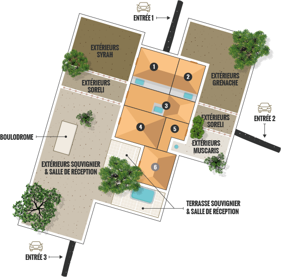 Map of the domaine la Clausade - charming rental