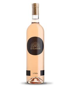 Bouteille de vin rosé conversion bio