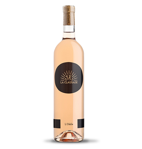 Bouteille de vin rosé conversion bio