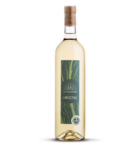bouteille de vin blanc bio